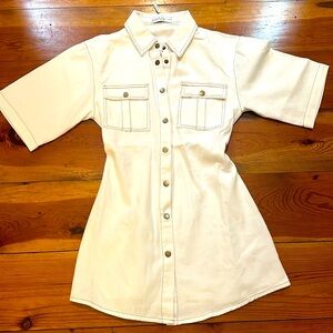 White Denim Button Down